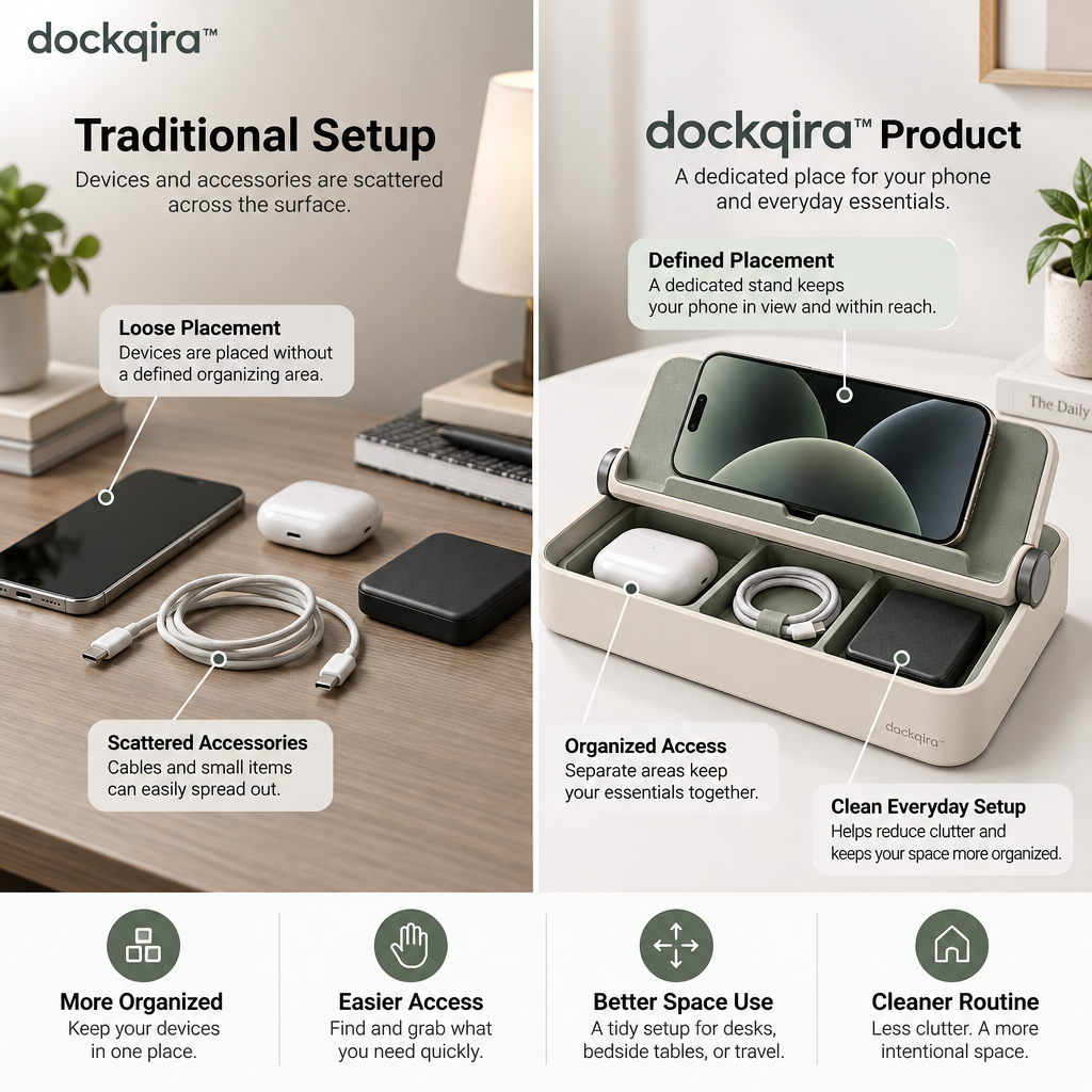 dockqira™ FlipNest Tech Valet