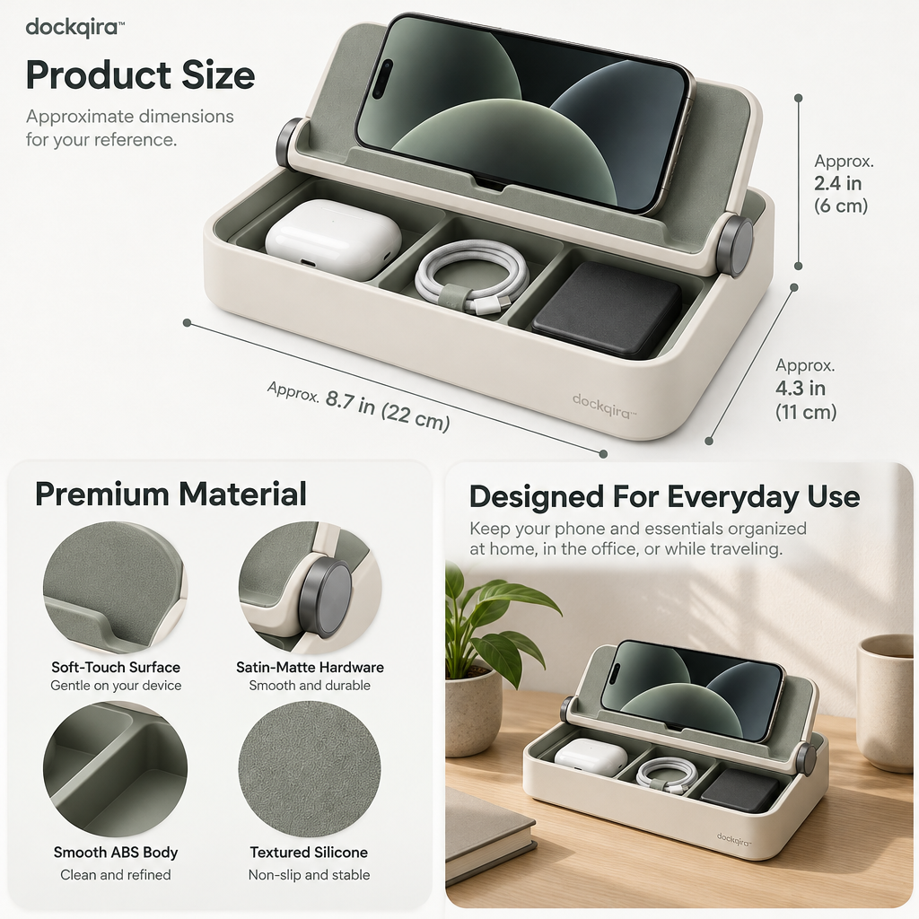 dockqira™ FlipNest Tech Valet