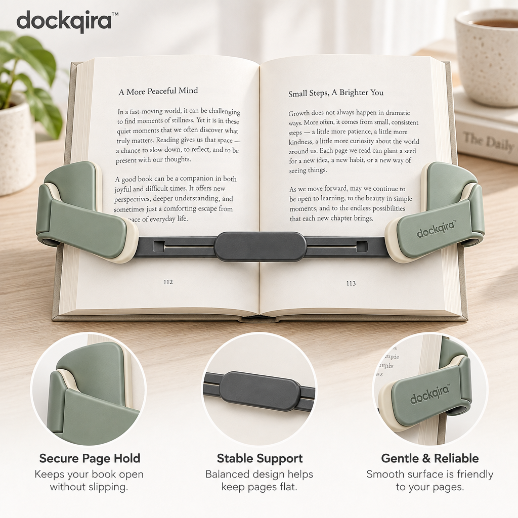 dockqira™ PageHold Reader Clip