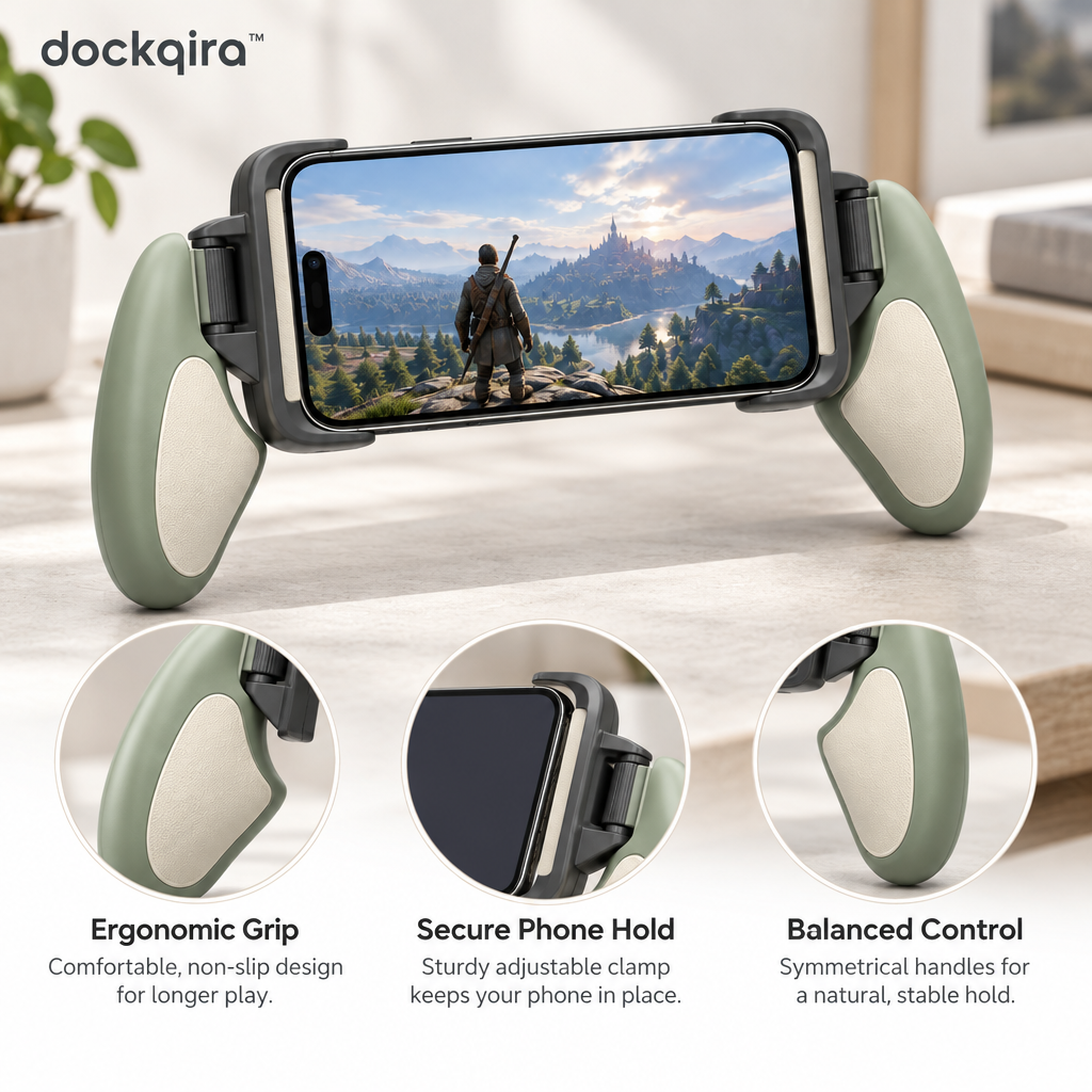dockqira™ GripArc Mobile Game Handle