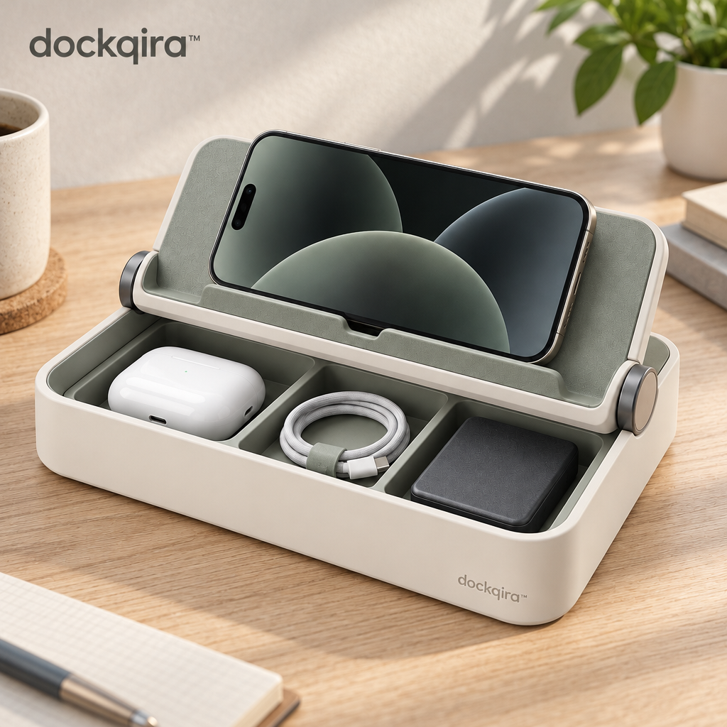 dockqira™ FlipNest Tech Valet