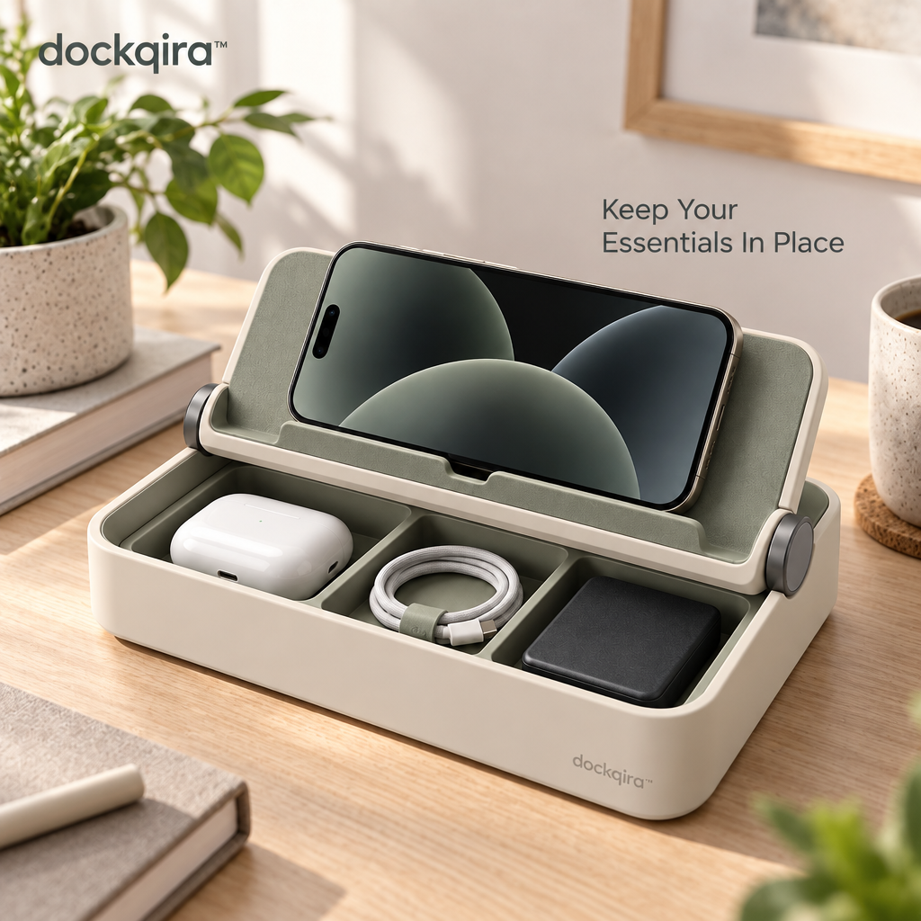 dockqira™ FlipNest Tech Valet
